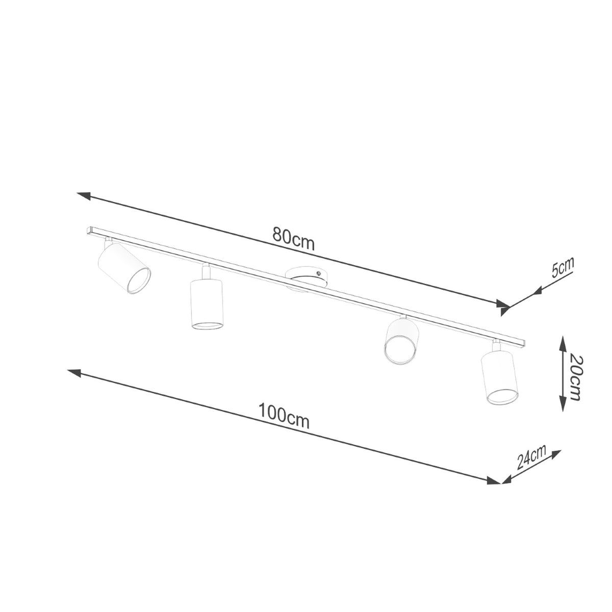 LEMMI 4L plafondlamp wit