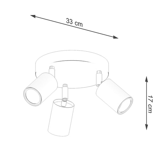VERDO 3P plafondlamp