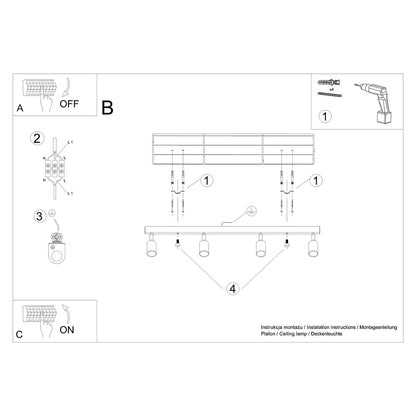 VERDO 4 plafondlamp