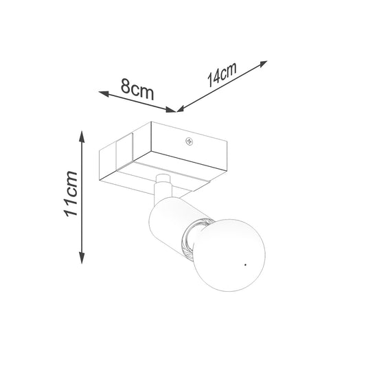 ZUCA wandlamp in zwart