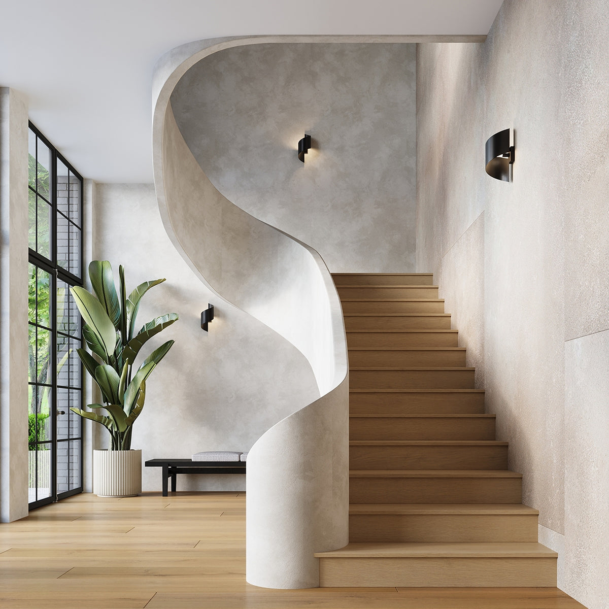 TALASSA wandlamp in zwart