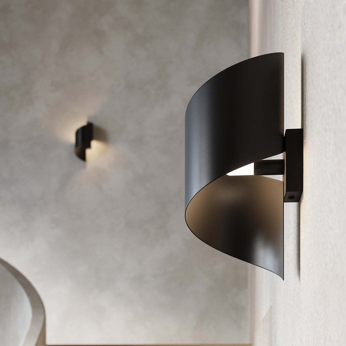 TALASSA wandlamp in zwart