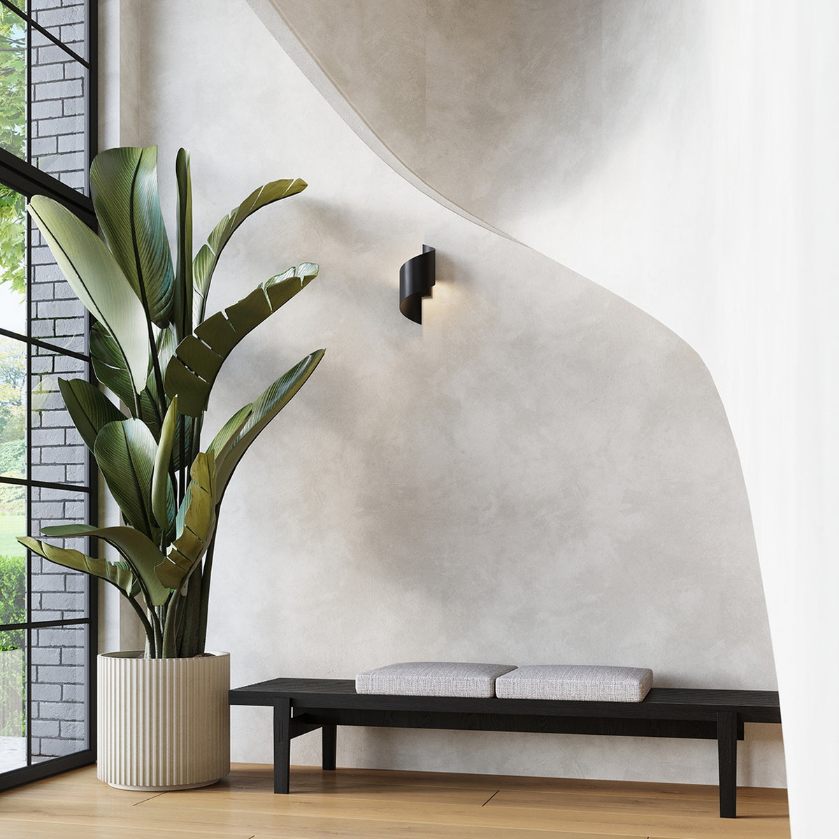 TALASSA wandlamp in zwart