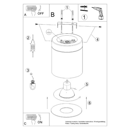 RIF plafondlamp wit