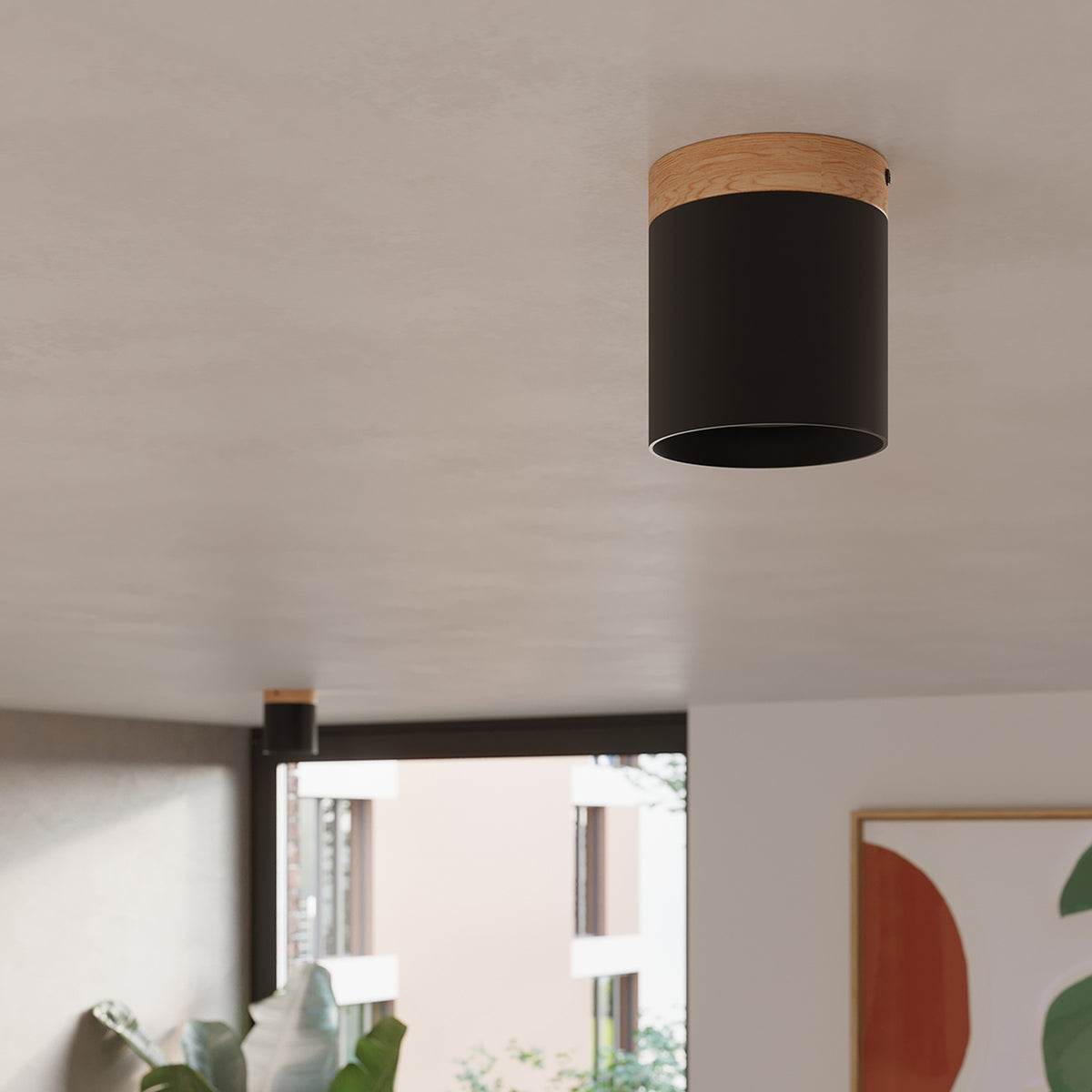 RIF plafondlamp zwart