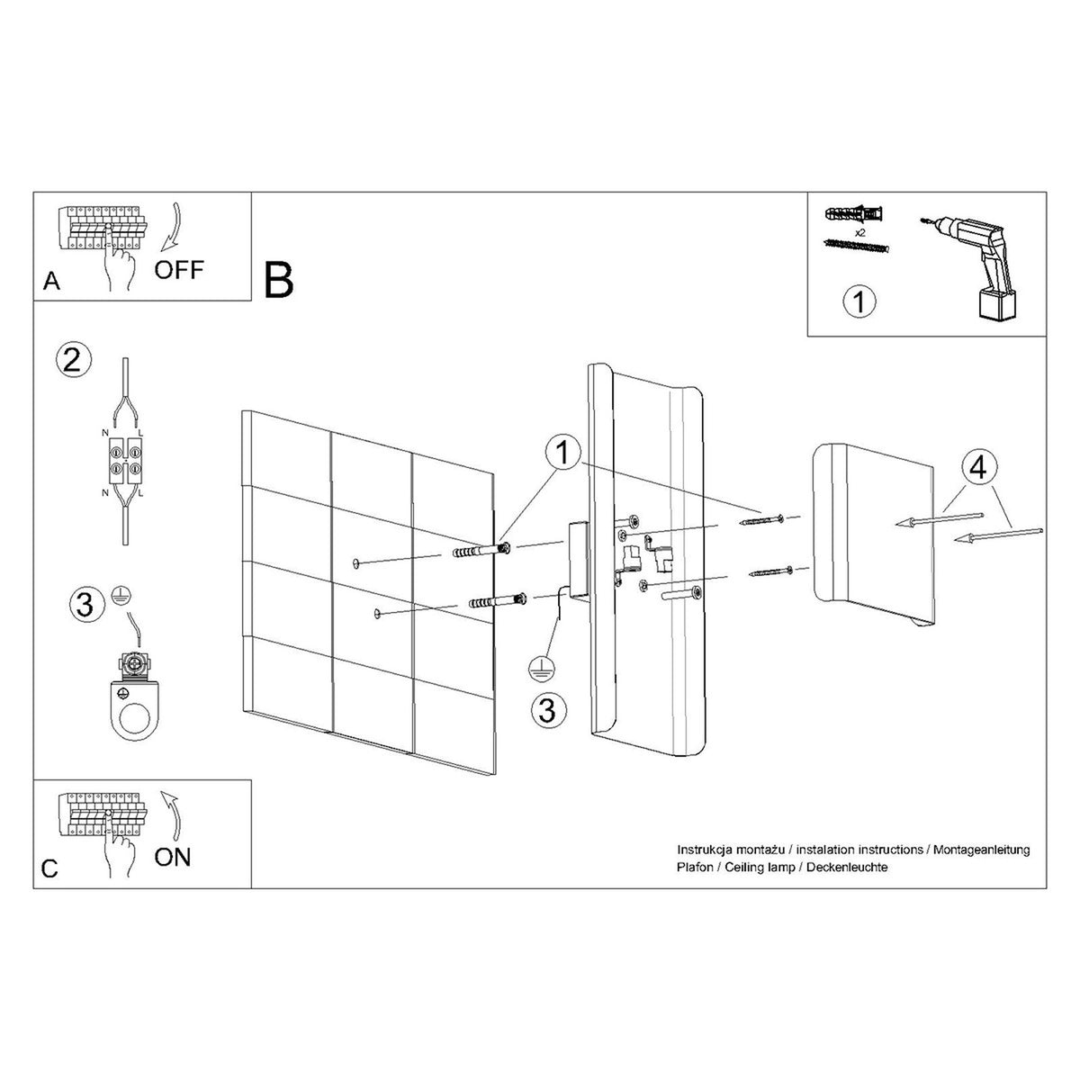 DURLIN wandlamp wit