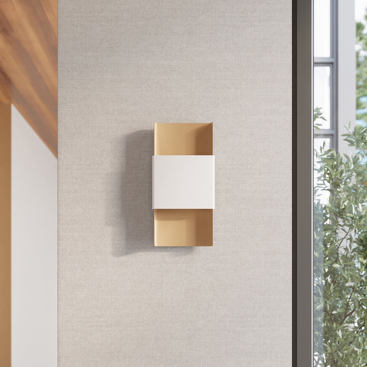 DURLIN wandlamp goud met wit