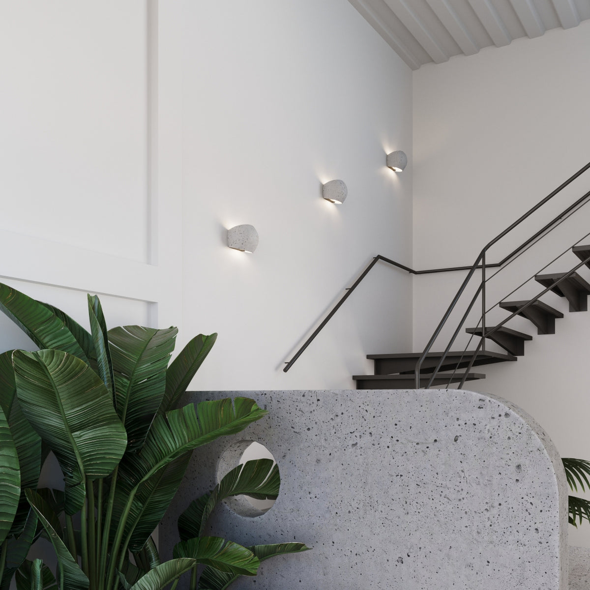 GLOBE wandlamp beton