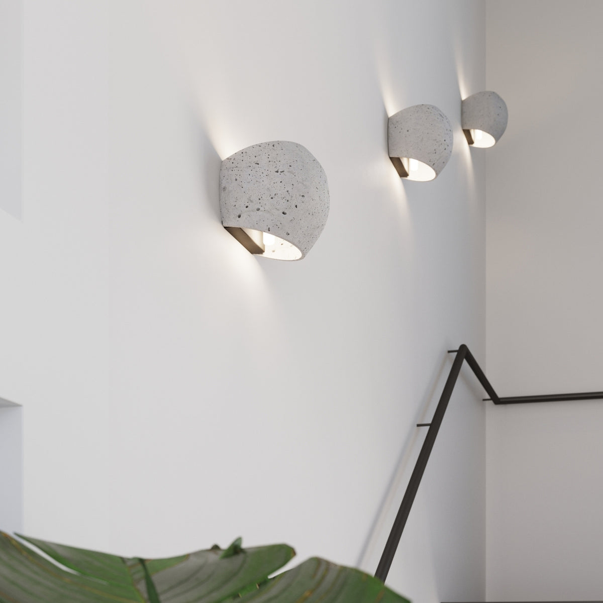 GLOBE wandlamp beton