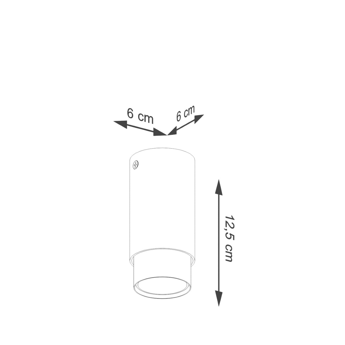 NERO plafondlamp zwart met chroom 12,5 cm