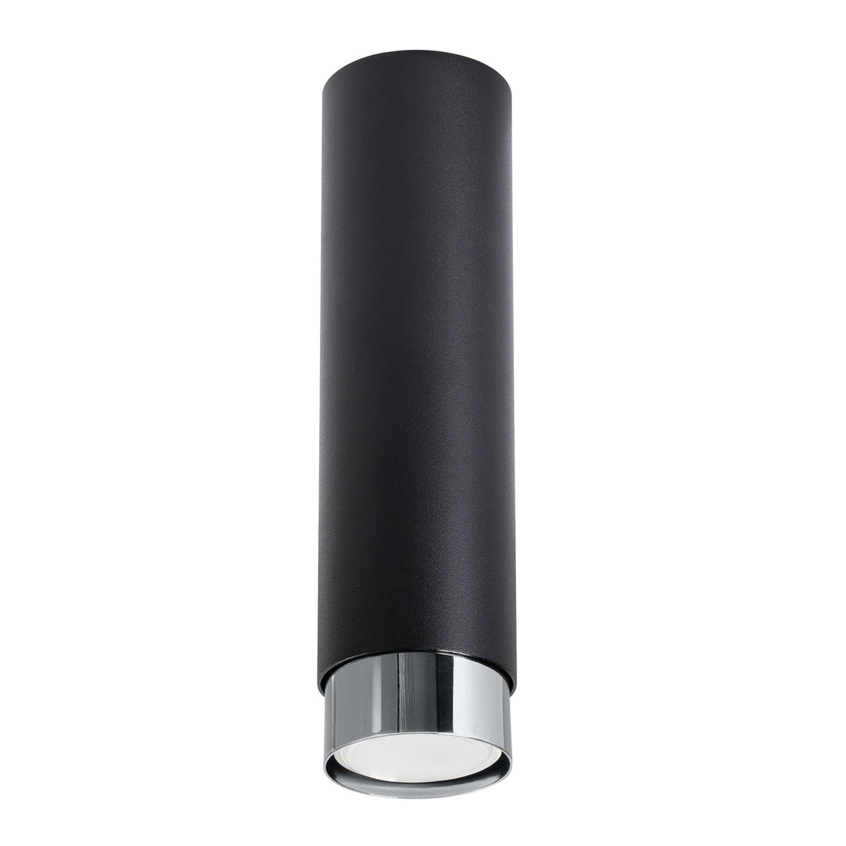 NERO plafondlamp zwart met chroom 22,5 cm