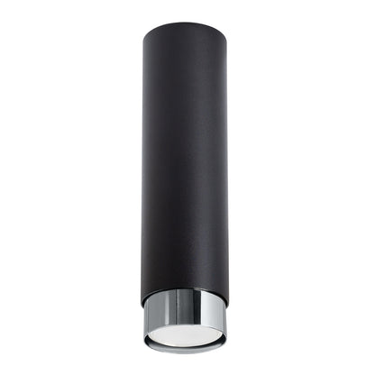 NERO plafondlamp zwart met chroom 22,5 cm