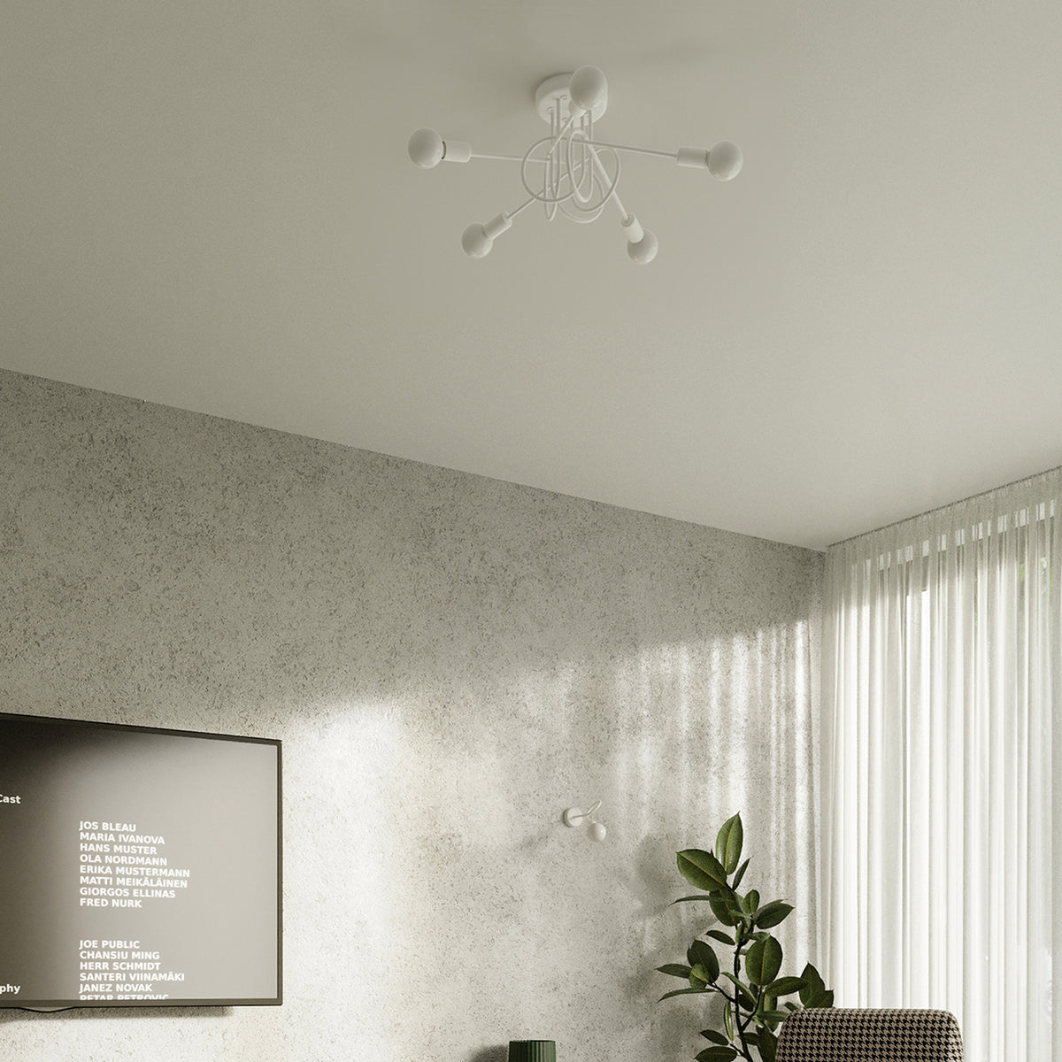 LOOP wandlamp in wit