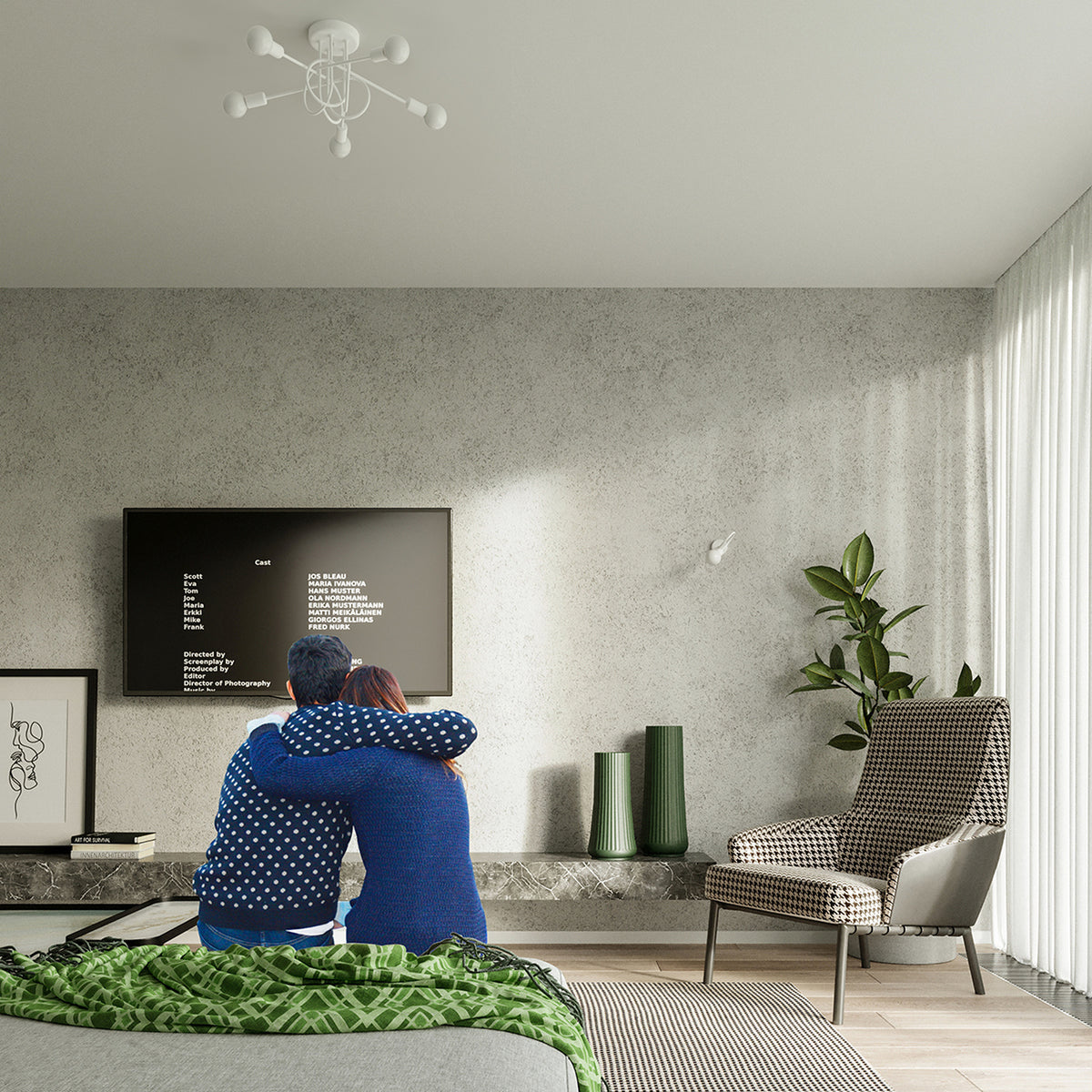 LOOP wandlamp in wit