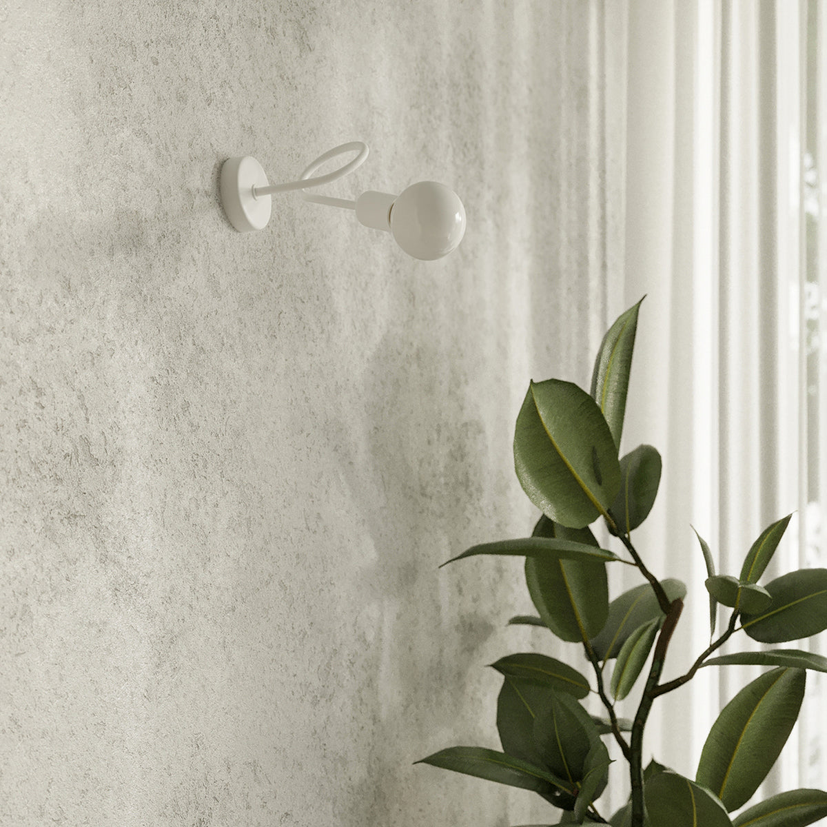 LOOP wandlamp in wit