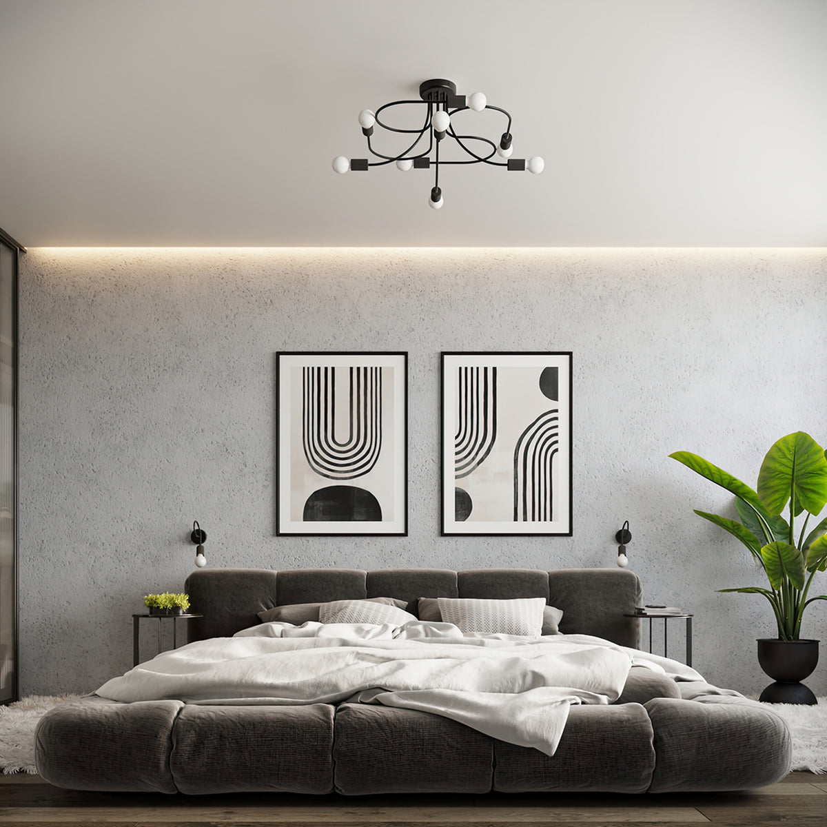 LEVAR wandlamp in zwart