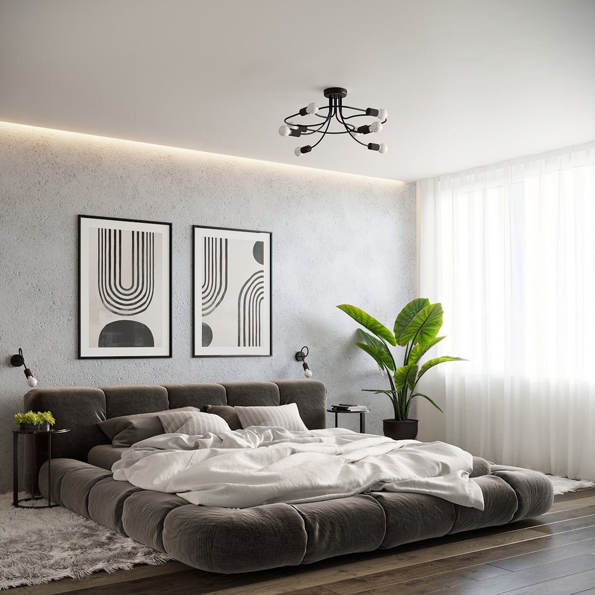 LEVAR wandlamp in zwart