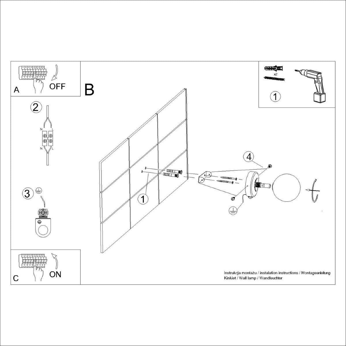 YOLI 1 wandlamp in wit