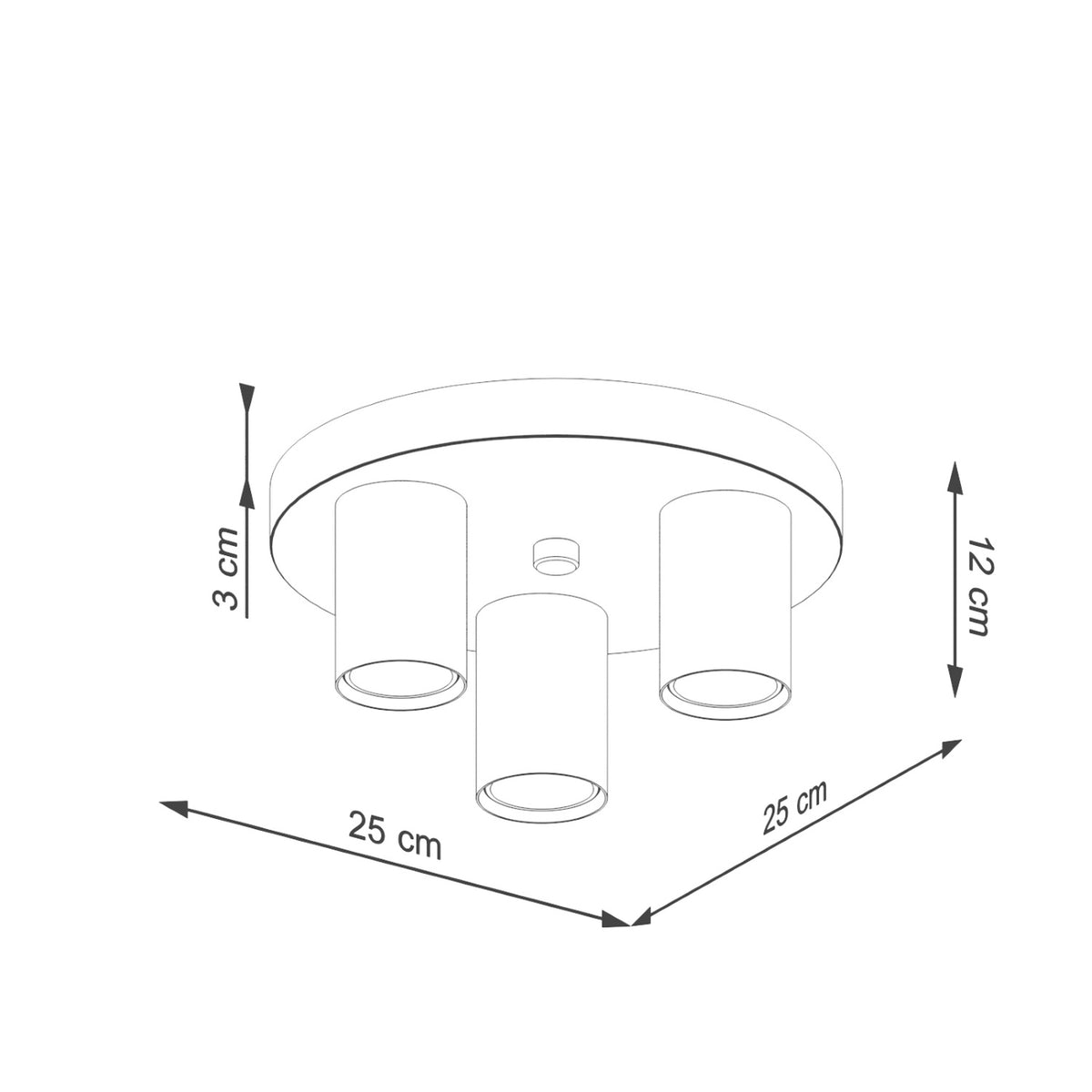 LAGOS 3P plafondlamp wit