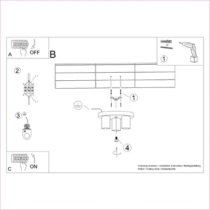 LAGOS 3P plafondlamp wit