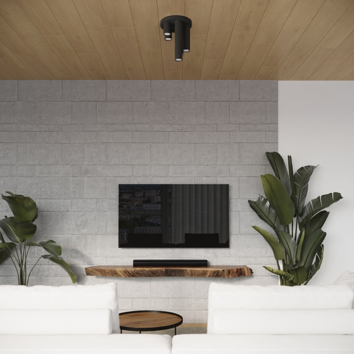 LAGOS 3P plafondlamp zwart
