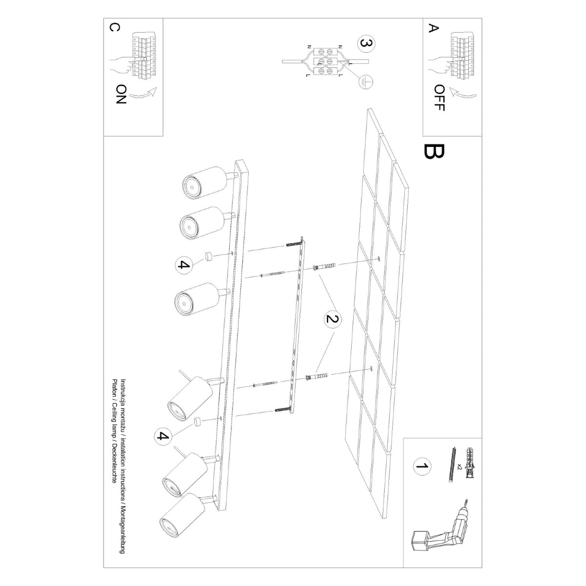 RING 6L plafondlamp