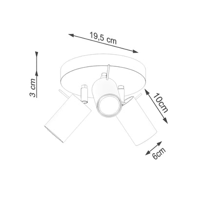 RING 3P plafondlamp