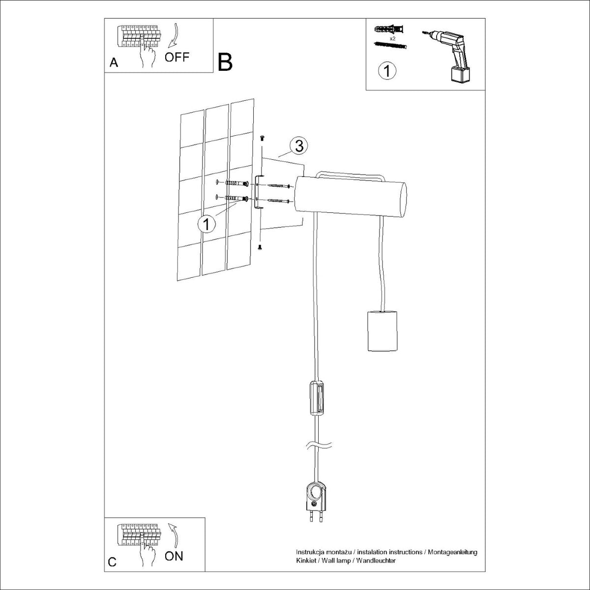 NIMBI E27 wandlamp