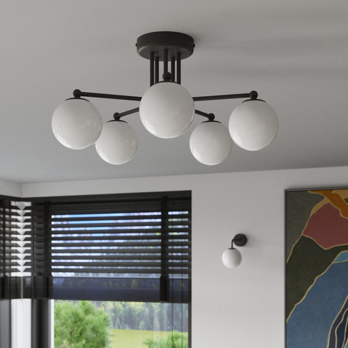 ASTRAL 1 wandlamp zwart