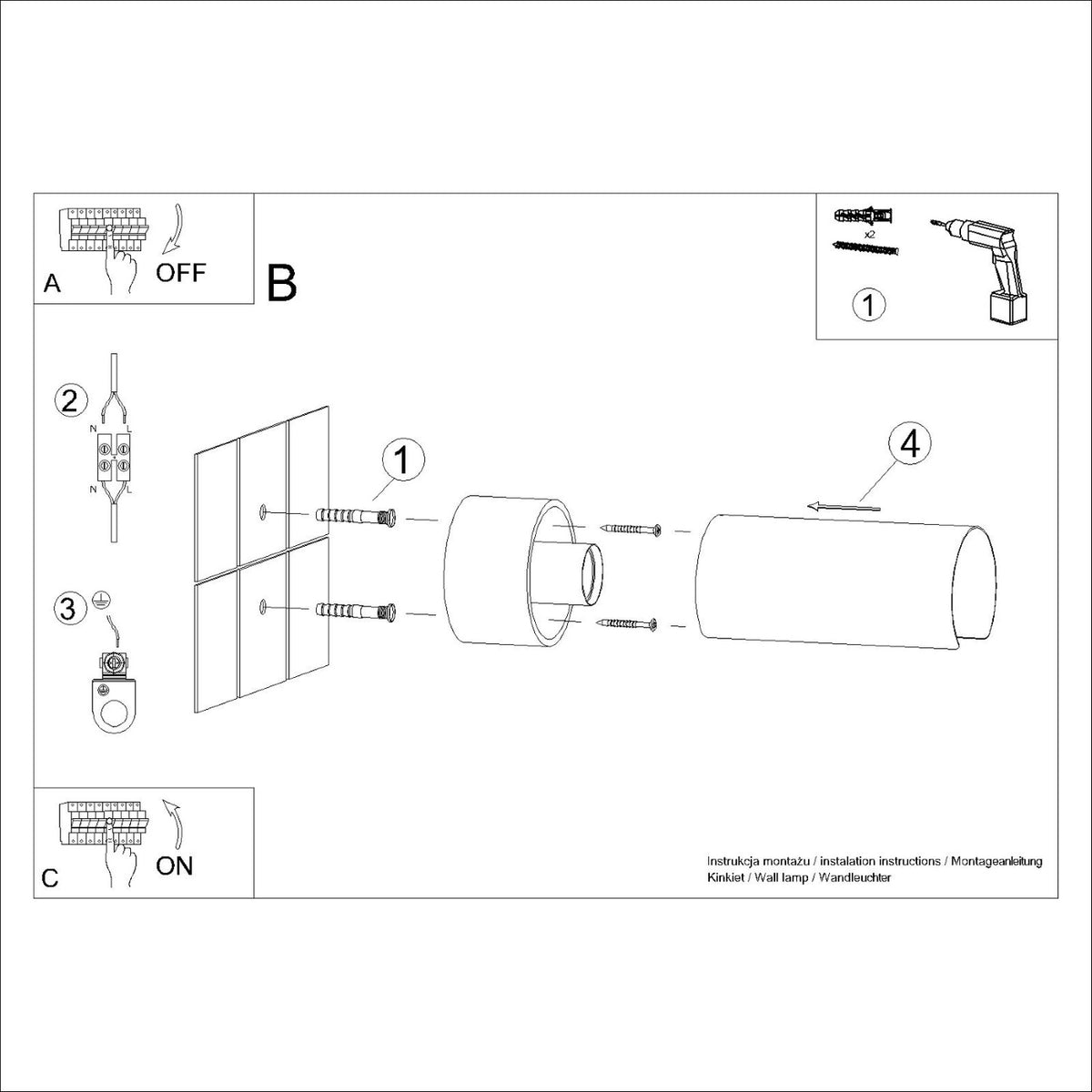 FLASH wandlamp wit