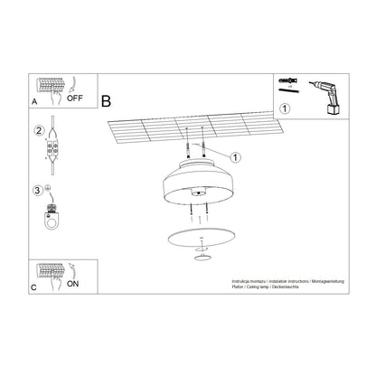 OMIQ plafondlamp zwart