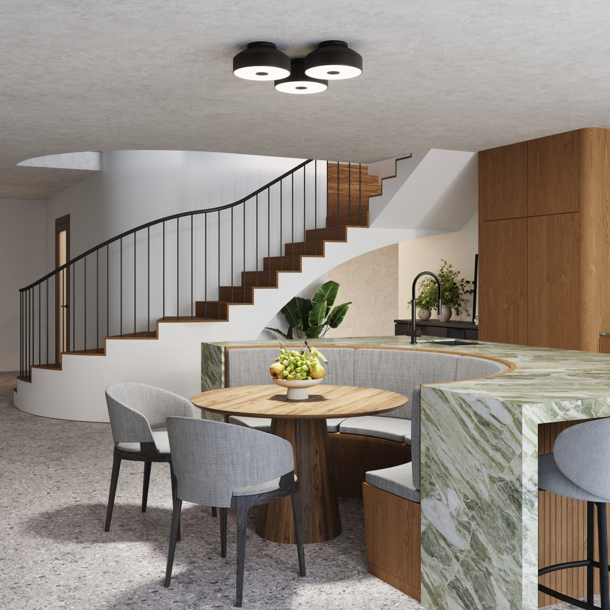 OMIQ plafondlamp zwart
