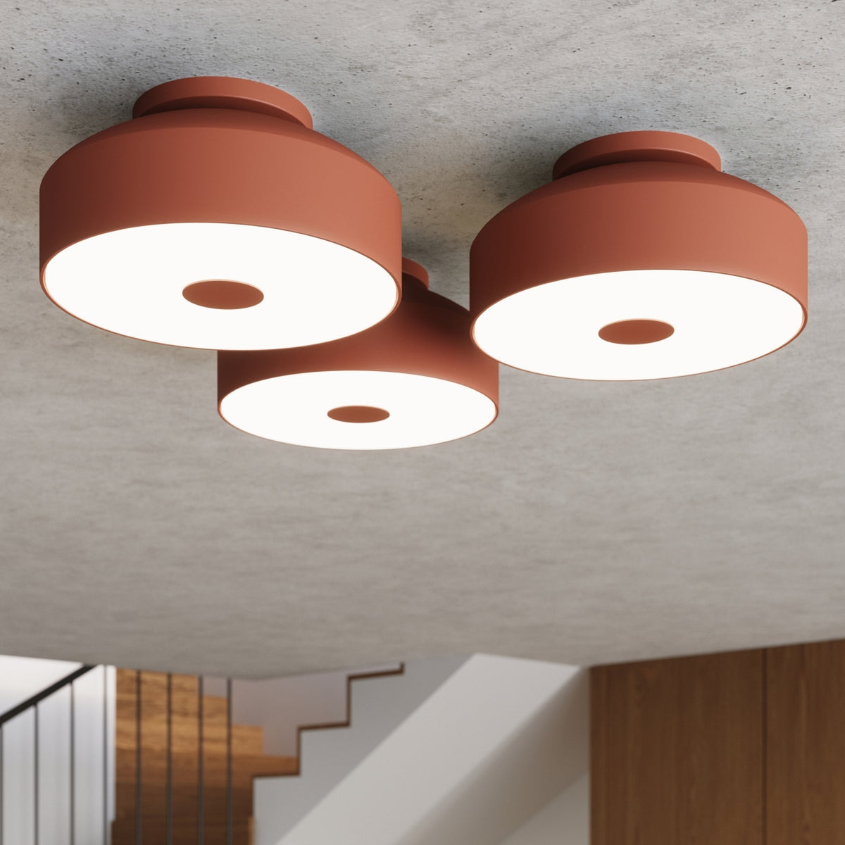 OMIQ plafondlamp okerrood