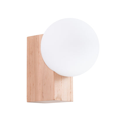 BULBO wandlamp natuurlijk hout