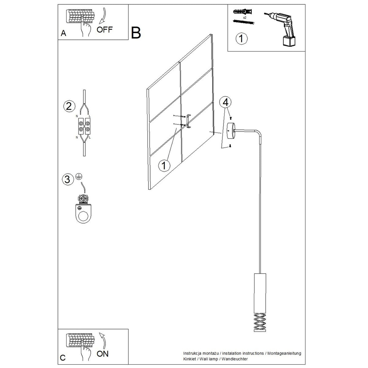 LAMI wandlamp in wit