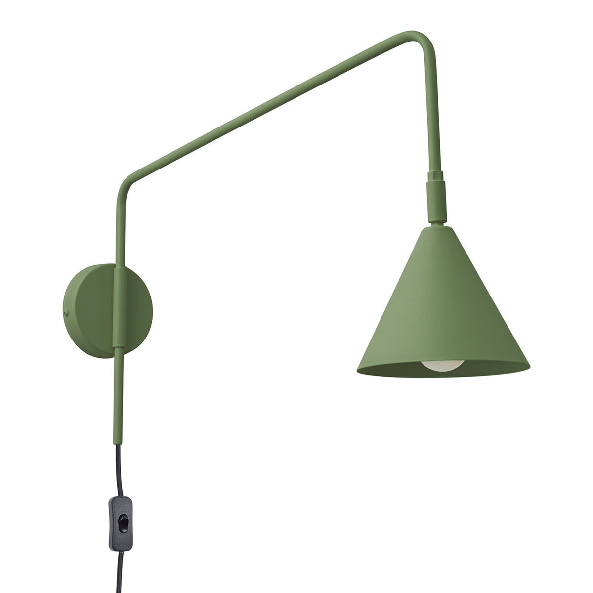 NOX wandlamp in olijfgroen