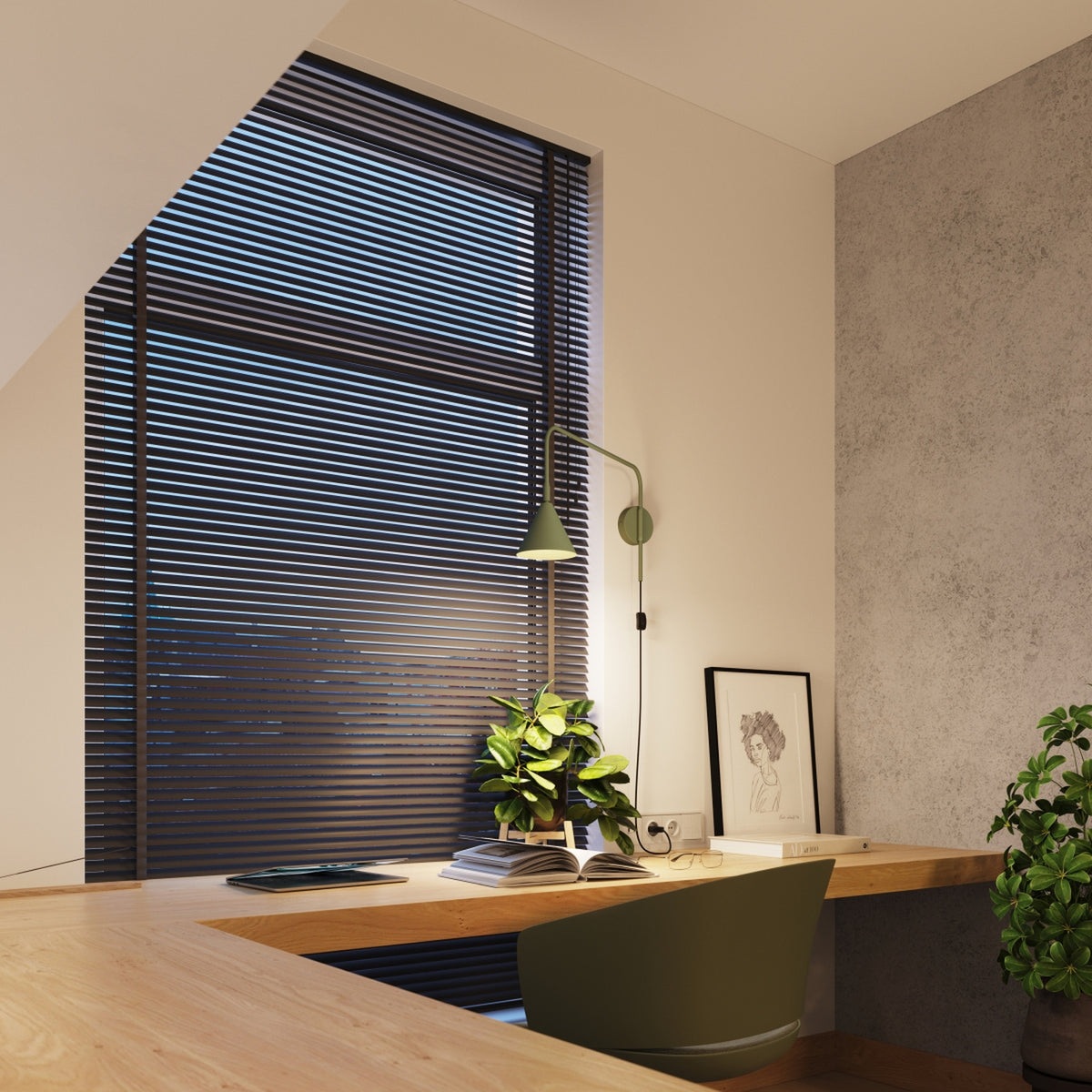 NOX wandlamp in olijfgroen