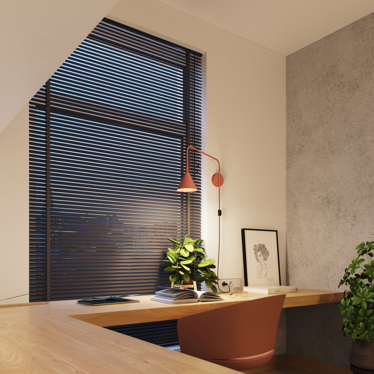 NOX wandlamp in rood oker