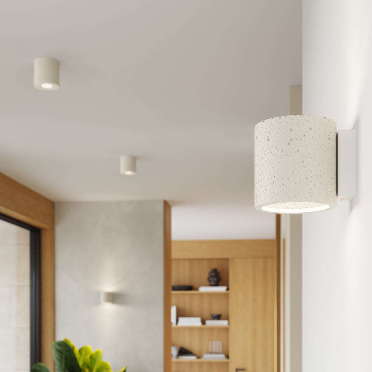 ORBIS wandlamp in beton beige