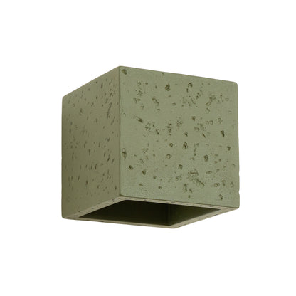 QUAD wandlamp in beton olijfgroen