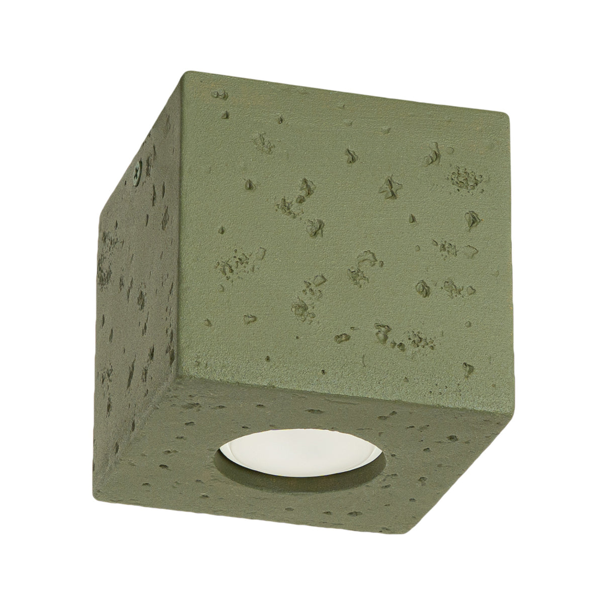 QUAD plafondlamp beton olijfgroen