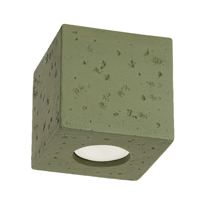QUAD plafondlamp beton olijfgroen