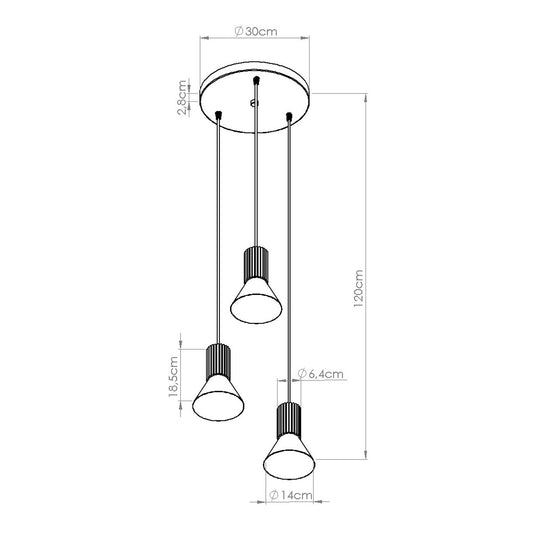 ESTRIA 3P hanglamp