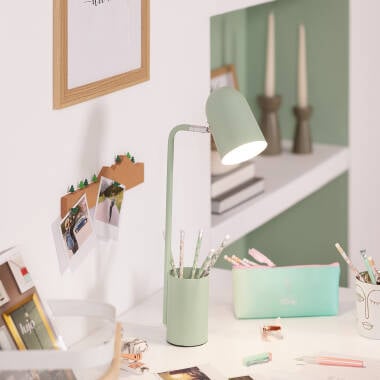 AMBARO bureaulamp in celadon groen, afbeelding 2