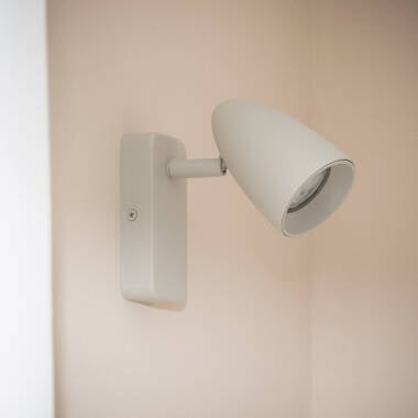 Wandlamp Bentaro steengrijs vooraanzicht