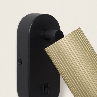 Wandlamp Bravano goud zijaanzicht