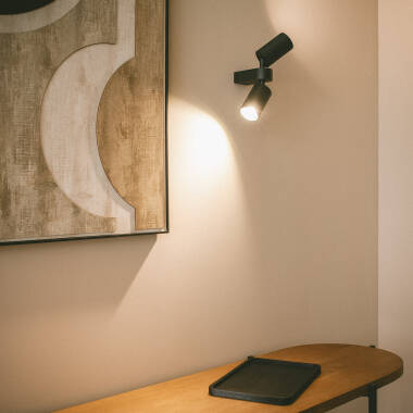 Wandlamp Cantaro zwart zijaanzicht