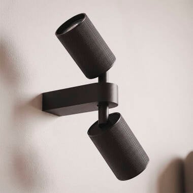 Wandlamp Cetrano zwart vooraanzicht