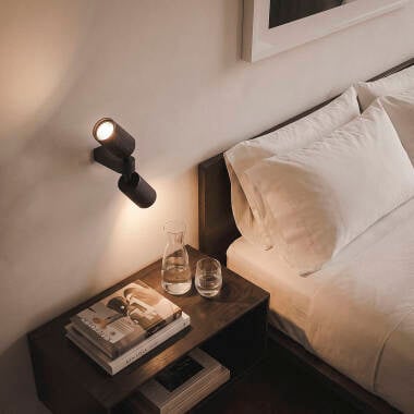 Wandlamp Cetrano detail van de draaibare kop