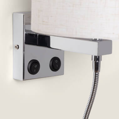 Wandlamp Torvaro in een slaapkamer